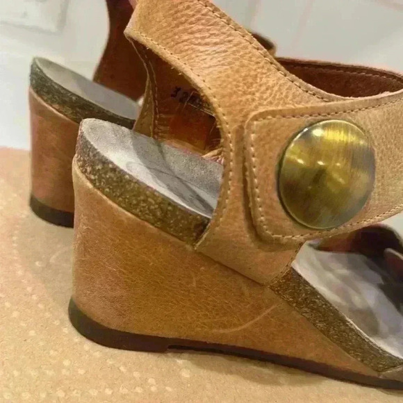 Tao's Carousel Burnt Orange Wedge Heel Sandal Size EU 37 US 6-6.5 - Picture 7 of 11